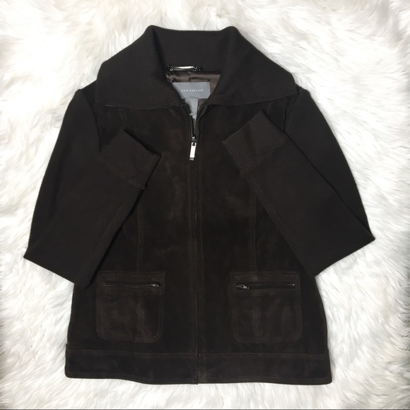 Ann Taylor Genuine Suede Leather Jacket - Picture 3 of 7